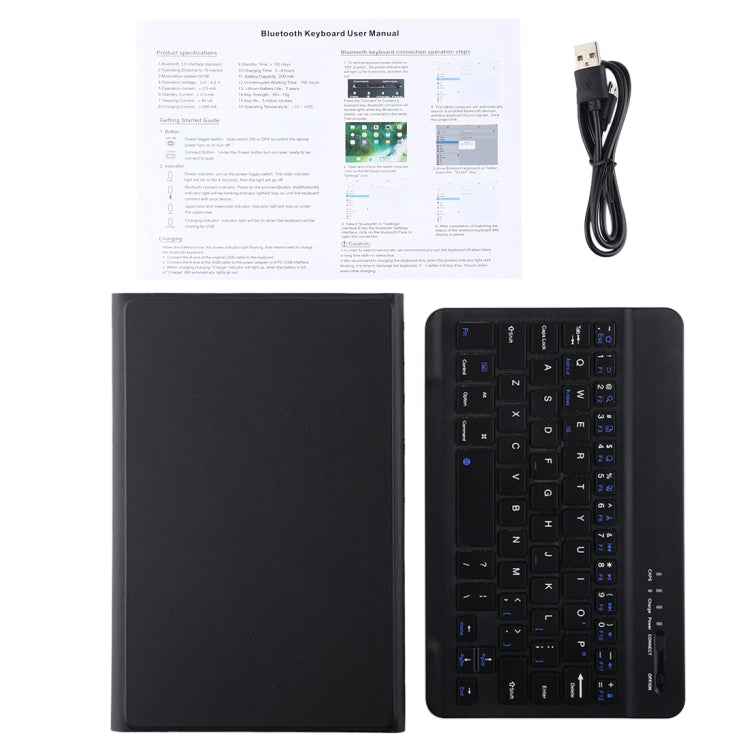 Capa de Couro para Tablet com Teclado Bluetooth Magnético Destacável Ultrafinah para Galaxy Tab A 8.0 2019 P200 / P205, com Suporte