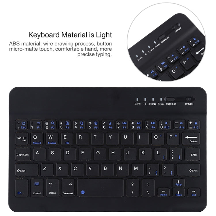 Capa de Couro para Tablet com Teclado Bluetooth Magnético Destacável Ultrafinah para Galaxy Tab A 8.0 2019 P200 / P205, com Suporte