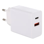 Carregador rápido 24W PD + QC3.0 com ficha EU, Ficha EU 24W