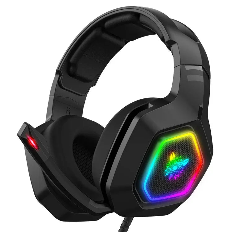 Auricular com Fios para Jogos de Computador ONIKUMA K10 com Luz LED RGB, K10
