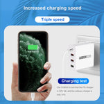 Adaptador de Energia Carregador de Viagem USB de Carregamento Rápido de 4 Portas WLX-A6, Ficha EUA, Ficha EUA