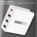 Adaptador de Energia Carregador de Viagem USB de Carregamento Rápido de 4 Portas WLX-A6, Ficha EUA, Ficha EUA