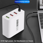 Adaptador de Energia Carregador de Viagem USB de Carregamento Rápido de 4 Portas WLX-A6, Ficha EUA, Ficha EUA