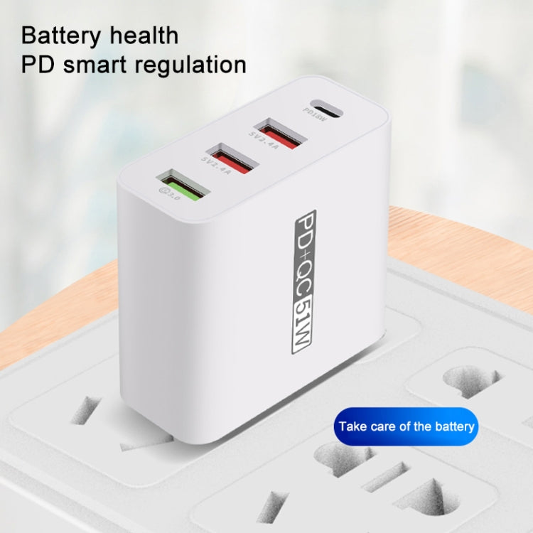 Adaptador de Energia Carregador de Viagem USB de Carregamento Rápido de 4 Portas WLX-A6, Ficha EUA, Ficha EUA