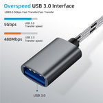 Cabo adaptador trançado em nylon USB 3.0 fêmea para Micro USB + USB-C / Type-C macho para carregamento + transmissão OTG, comprimento do cabo: 17cm, Micro USB 17cm cinzento, Micro USB 17cm dourado