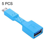 5 Unidades de Adaptador OTG Micro USB Macho para USB 3.0 Fêmea, Micro USB para USB 3.0