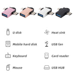 Adaptador OTG Multifuncional USB 3.0 Fêmea para USB-C / Tipo-C Macho + Micro USB Macho com Orifício para Correia