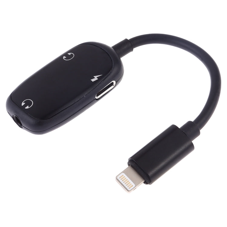 Adaptador de Auscultadores com Interface de Carregamento 8 Pinos + Interface de Auscultadores 8 Pinos + Interface de Áudio 3,5 mm, Preto, Rosa, Dourado, Vermelho, Prateado
