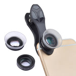 APEXEL APL-24X-H Lente Universal Externa 2 em 1 12X & 24X Macro para Telemóvel com Pára-Sol