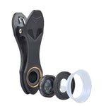 APEXEL APL-24X-H Lente Universal Externa 2 em 1 12X & 24X Macro para Telemóvel com Pára-Sol