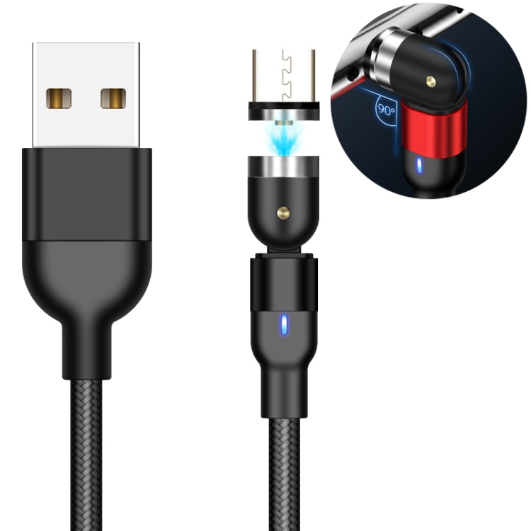 Cabo de Carregamento Magnético Giratório USB para Micro USB Trançado em Nylon, 2m Micro USB