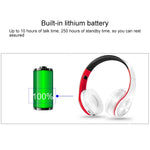 LPT660 Auriculares Bluetooth Estéreo Desportivos Dobráveis Sem Fios para Telemóveis com Suporte para Cartão TF