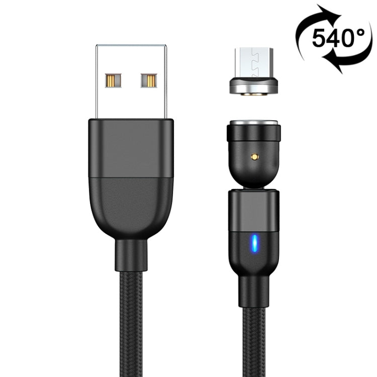 Cabo de sincronização e carregamento magnético rotativo a 540 graus USB para Micro USB 3A, 1m Micro USB