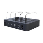 Carregador Inteligente 45W PD USB-C / Tipo-C + 18W PD USB-C / Tipo-C + 18W QC 3.0 USB + Portas USB com Moldura Destacável, Ficha UE, 016PD Ficha UE