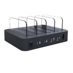 Carregador Inteligente 45W PD USB-C / Tipo-C + 18W PD USB-C / Tipo-C + 18W QC 3.0 USB + Portas USB com Moldura Destacável, Ficha UE, 016PD Ficha UE