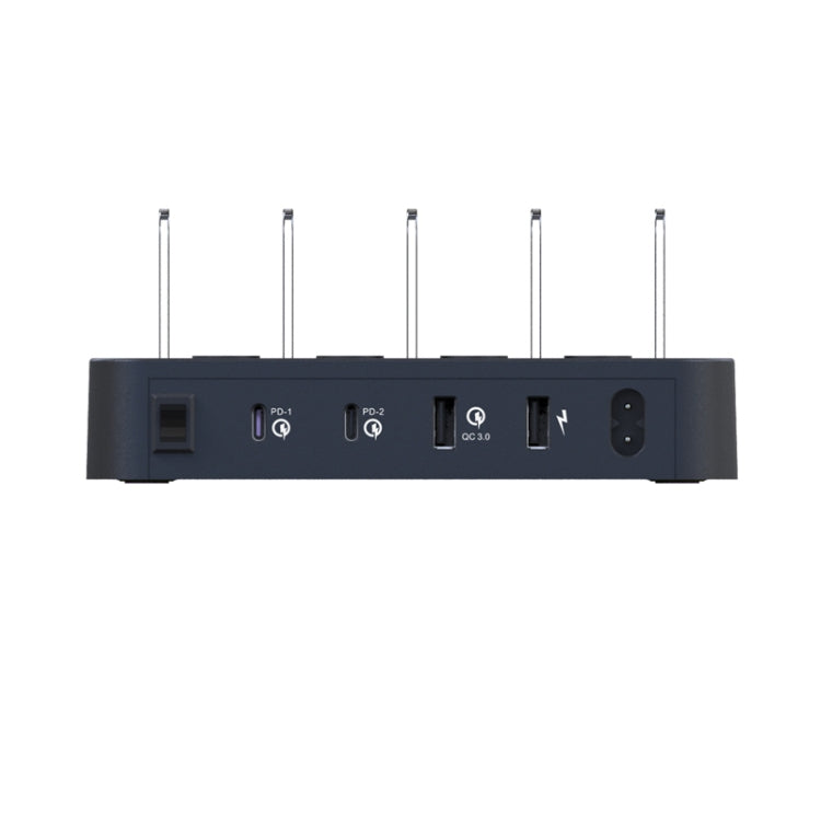 Carregador Inteligente 45W PD USB-C / Tipo-C + 18W PD USB-C / Tipo-C + 18W QC 3.0 USB + Portas USB com Moldura Destacável, Ficha UE, 016PD Ficha UE