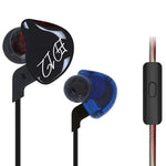 Auricular com Fio KZ ED12 Estilo Desportivo Intra-auricular com Jack 3,5mm e Controlo de Cabo, Comprimento do Cabo: 1,2m, ED12