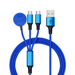 Para iPhone / Apple Watch Cabo de Carregamento Multifuncional 3 em 1 8 Pinos + Type-C / USB-C + Base de Carregamento Magnética, Comprimento: 1m, 3 em 1