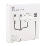 Para iPhone / Apple Watch Cabo de Carregamento Multifuncional 3 em 1 8 Pinos + Type-C / USB-C + Base de Carregamento Magnética, Comprimento: 1m, 3 em 1