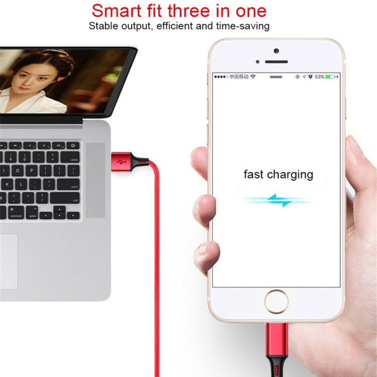 Para iPhone / Apple Watch Cabo de Carregamento Multifuncional 3 em 1 8 Pinos + Type-C / USB-C + Base de Carregamento Magnética, Comprimento: 1m, 3 em 1