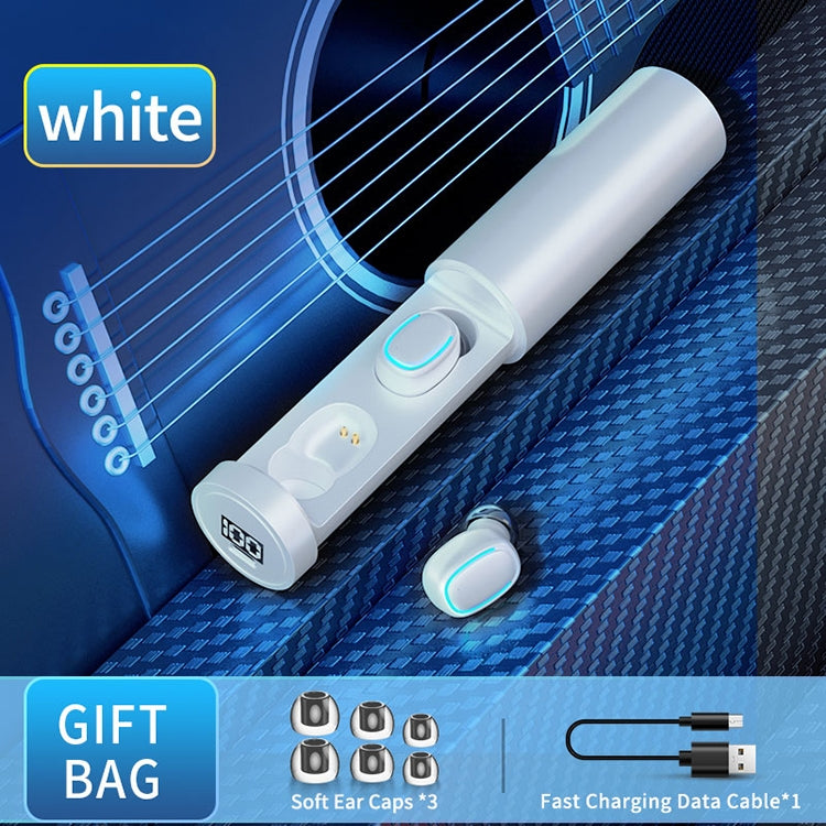 Auricular Bluetooth True Wireless C1 5.0 TWS com Display Digital Táctil Circular e Caixa de Carregamento, Chaminé Circular