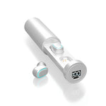 Auricular Bluetooth True Wireless C1 5.0 TWS com Display Digital Táctil Circular e Caixa de Carregamento, Chaminé Circular