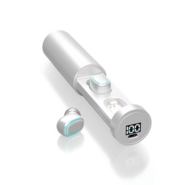 Auricular Bluetooth True Wireless C1 5.0 TWS com Display Digital Táctil Circular e Caixa de Carregamento, Chaminé Circular