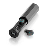 Auricular Bluetooth True Wireless C1 5.0 TWS com Display Digital Táctil Poligonal e Caixa de Carregamento, Poligonal