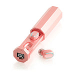 Auricular Bluetooth True Wireless C1 5.0 TWS com Display Digital Táctil Poligonal e Caixa de Carregamento, Poligonal