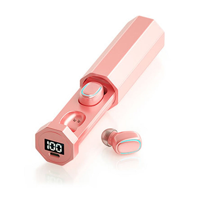 Auricular Bluetooth True Wireless C1 5.0 TWS com Display Digital Táctil Poligonal e Caixa de Carregamento, Poligonal