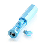 Auricular Bluetooth True Wireless C1 5.0 TWS com Display Digital Táctil Poligonal e Caixa de Carregamento, Poligonal