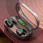 T2 Auricular Bluetooth 5.0 TWS com Ecrã Digital Tátil e Caixa de Carregamento, T2 (Preto), T2 (Vermelho), T2 (Branco)