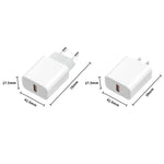 M117 Carregador Flash de Viagem USB Único 2.4A, Ficha UE, USB Único