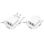 M117 Carregador Flash de Viagem USB Duplo 2.4A, Ficha UE, USB Duplo