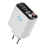 K16 Transmissor e Recetor de Áudio Bluetooth 5.0 Plug-in com Saída Dupla 3.5mm AUX + RAC e Comando à Distância, Ficha EU, Ficha EU