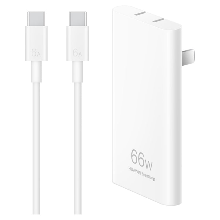 Carregador de Viagem Ultra-fino Original Huawei 66W GaN com Adaptador de Energia e Cabo Type-C / USB-C