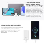 Carregador de Viagem Ultra-fino Original Huawei 66W GaN com Adaptador de Energia e Cabo Type-C / USB-C