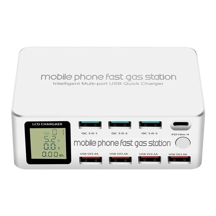818D Estação de Carregamento USB Multifuncional 8 em 1 Suporte Inteligente