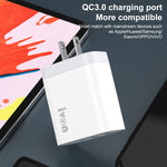 Carregador de Viagem IVON AD37 5A QC 3.0 com Três Portas USB, Ficha US, AD37