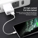 Carregador de Viagem IVON AD38 5V 2.1A com Dupla Porta USB, Ficha US, AD38