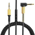 Cabo de Auriculares Macho para Macho 3,5mm com Controlo de Chamadas por Fio para Auriculares Marshall, Comprimento do Cabo: 1,25m-1,8m, Versão com Controlo de Chamadas por Fio