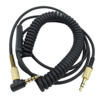 Cabo de Auriculares Macho para Macho 3,5mm com Controlo de Chamadas por Fio para Auriculares Marshall, Comprimento do Cabo: 1,25m-1,8m, Versão com Controlo de Chamadas por Fio