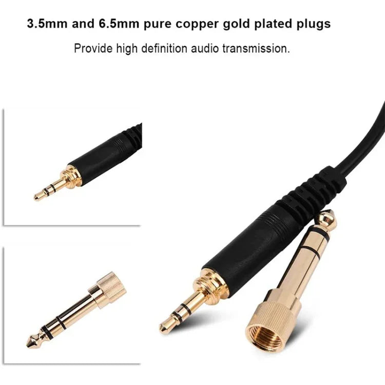 Cabo de Mola para Auriculares Sennheiser HD25 / HD560 / HD540 / HD430 / HD250 ZS0095, Comprimento do Cabo: 1,5m-5m, ZS0095