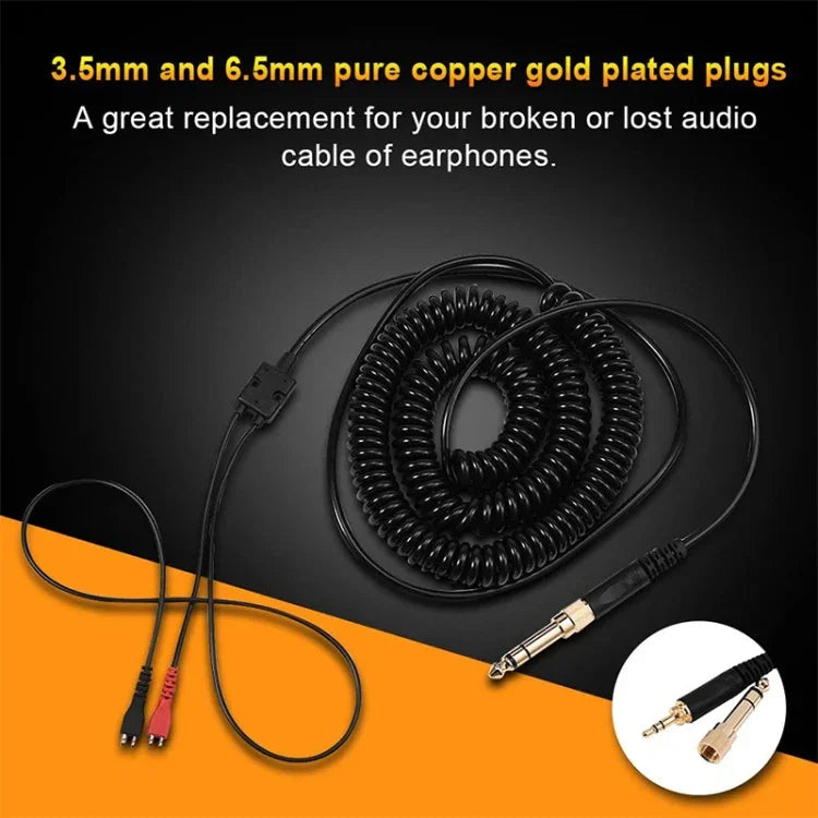 Cabo de Mola para Auriculares Sennheiser HD25 / HD560 / HD540 / HD430 / HD250 ZS0095, Comprimento do Cabo: 1,5m-5m, ZS0095