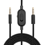 Cabo de Áudio para Auriculares Gaming Macho para Macho 3,5mm Logitech G433 / G233 / G Pro / G Pro X com Controlo por Fio, Comprimento do Cabo: 2m
