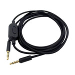 Cabo de Áudio para Auriculares Gaming Macho para Macho 3,5mm Logitech G433 / G233 / G Pro / G Pro X com Controlo por Fio, Comprimento do Cabo: 2m