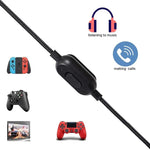 Cabo de Áudio para Auriculares Gaming Macho para Macho 3,5mm Logitech G433 / G233 / G Pro / G Pro X com Controlo por Fio, Comprimento do Cabo: 2m