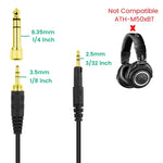Cabo de Áudio para Auriculares com Mola Audio-Technica ATH-M50X / ATH-M40X ZS0088, Comprimento do Cabo: 1,4m-3m, ZS0088