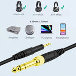 Cabo de Áudio para Auriculares com Mola Audio-Technica ATH-M50X / ATH-M40X ZS0088, Comprimento do Cabo: 1,4m-3m, ZS0088