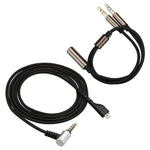 Conjunto 2 em 1 Cabo de Áudio + Cabo Adaptador para Auriculares SteelSeries Arctis 3 / 5 / 7 ZS0135, Cabo de Áudio + Cabo Adaptador
